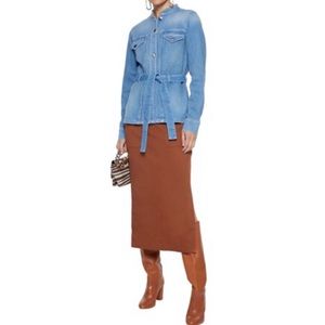 RED Valentino belted denim jacket